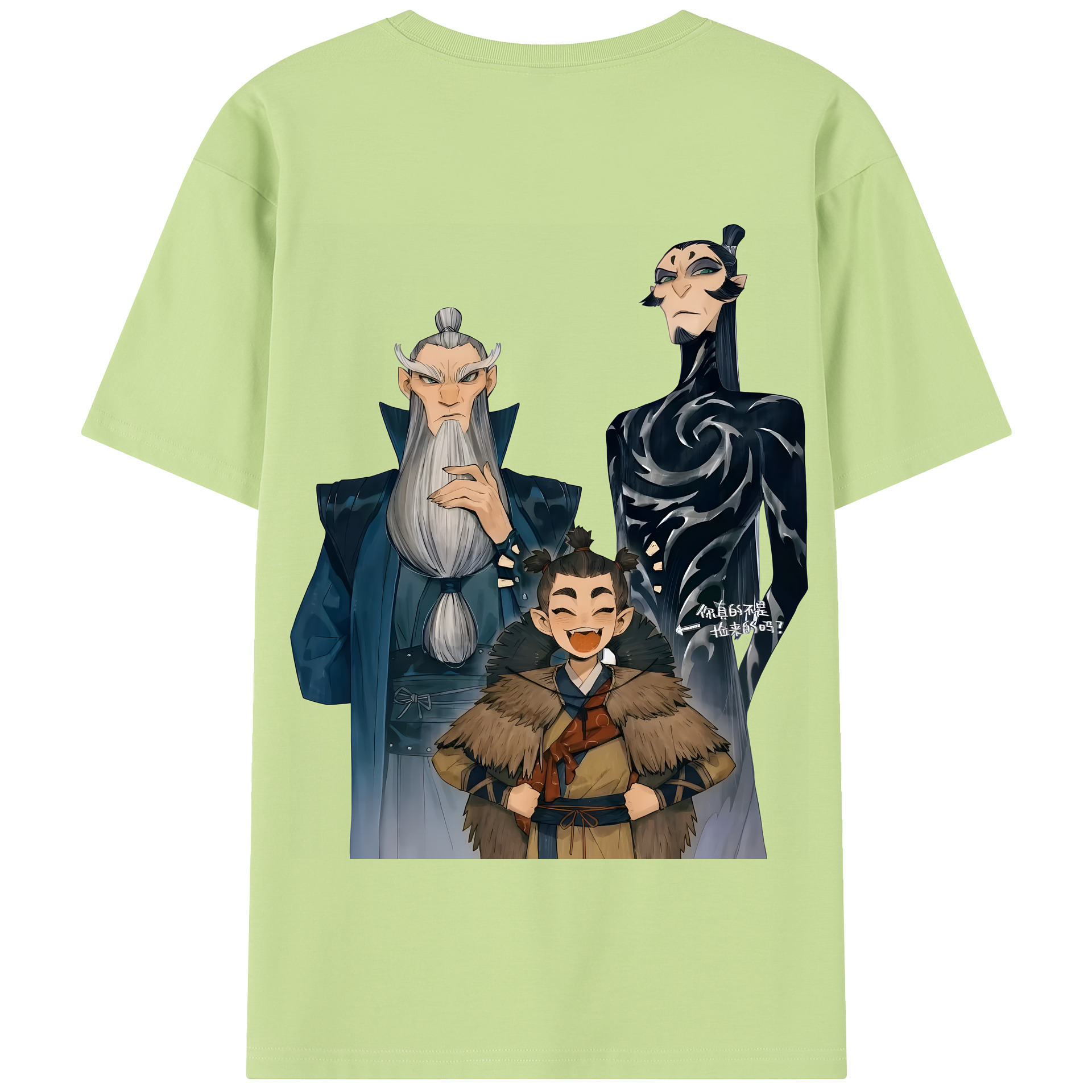 （画像用） Ne Zha 2 ナタ 魔童の大暴れ 綿100％半袖Tシャツ（背面プリント）